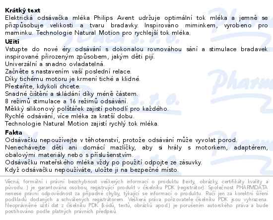 Philips AVENT Odsávačka mateřského mléka elektrická SCF395/31 - popis