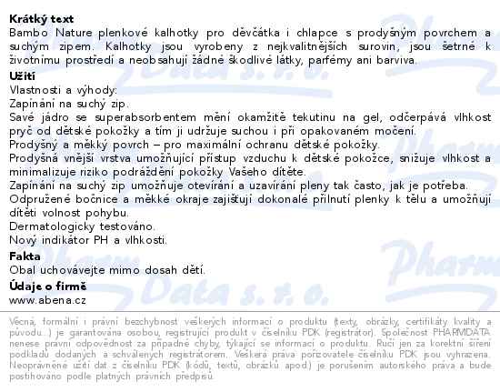 Bambo Nature 7 dětské plenkové kalhotky 18+ kg 40ks - popis