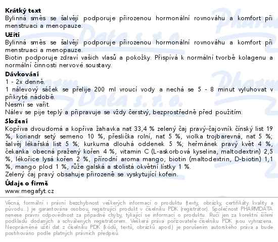 Megafyt Hormonální rovnováha 20x1.8g - popis