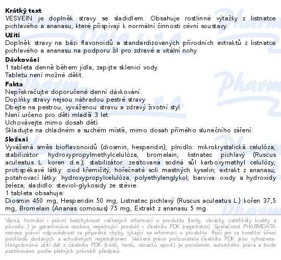 Vesvein 30 tablet - popis