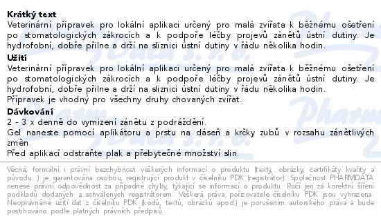 TraumaPet oral gel Ag 10ml - popis