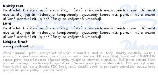 Oral-B SuperFloss dentální nit nastříhané pásky 50ks - popis