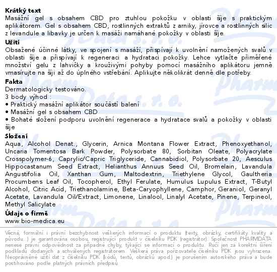 Bioarthro gel na šíji s CBD 50ml - popis