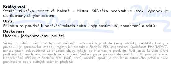 Stříkačka výplachová 50(60)ml Steriwund - popis