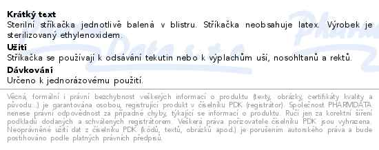 Stříkačka výplachová 100ml Steriwund - popis