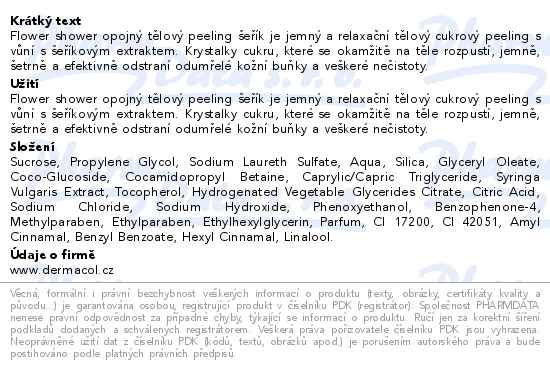 Dermacol Šeřík opojný tělový peeling 200g - popis