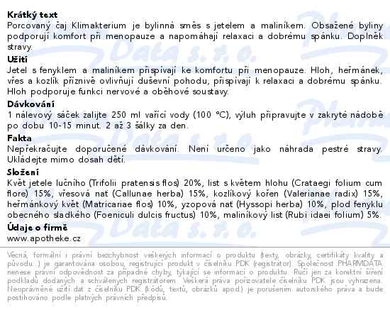 Apotheke Faf UK Klimakterium čaj 20x2g - popis