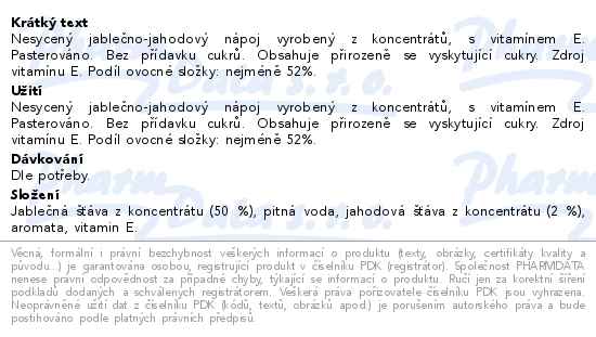 Kubík play voda&ovoce jablko-jahoda 400ml - popis