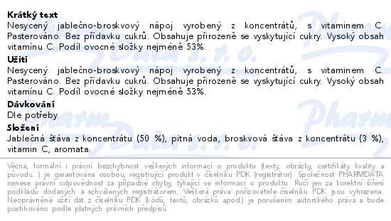 Kubík play voda&ovoce jablko-broskev 400ml - popis