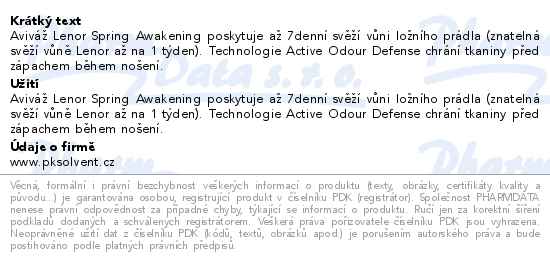 Lenor Spring Awakening aviváž 2x1239ml - popis