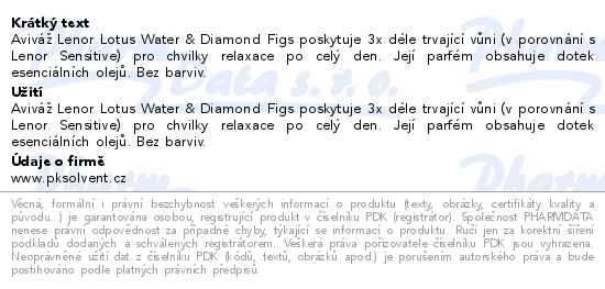 Lenor Lotus Flower&diamond Aviváž 2x987ml - popis