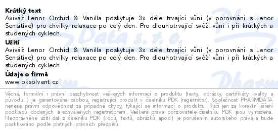 Lenor Gold Orchid&vanilla Aviváž 2x987ml - popis