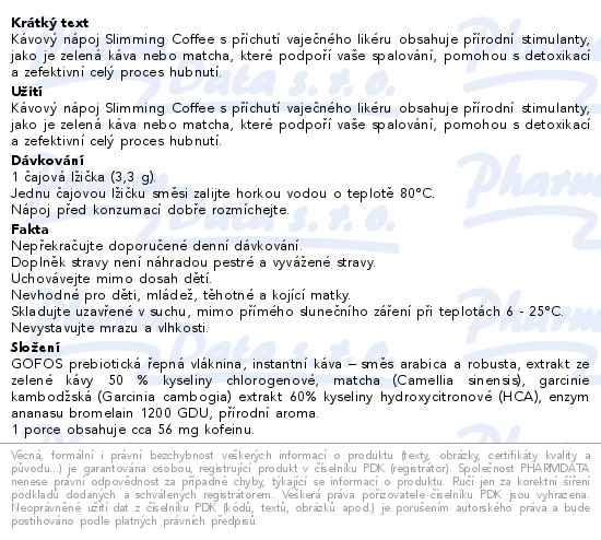 Blendea Slimming Coffee vaječný likér 100g - popis