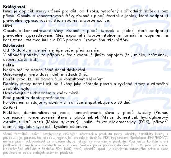 Isilax 1R+ 200ml Pharmalife - popis