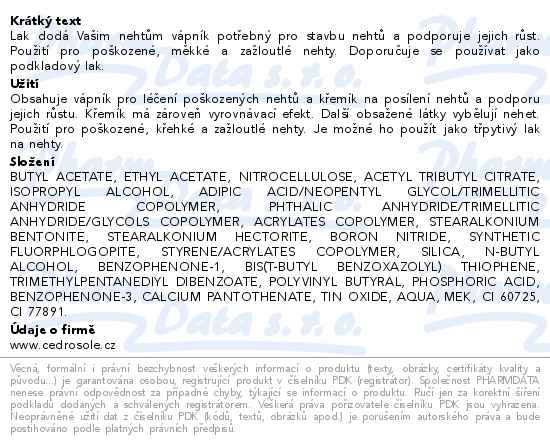 Four Seasons vápník s bělícím efektem 12ml - popis