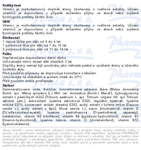 Vitemix 200ml Pharmalife - popis