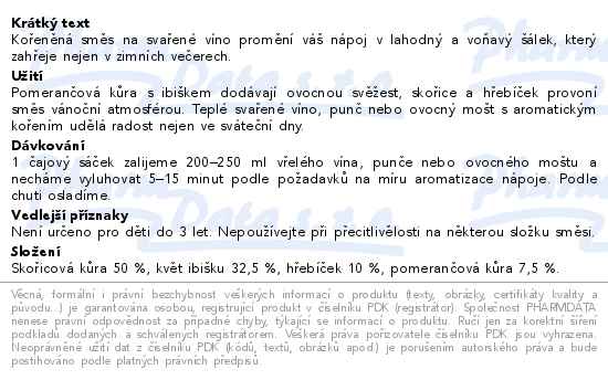 Leros Koření na svařené víno 10x2g - popis