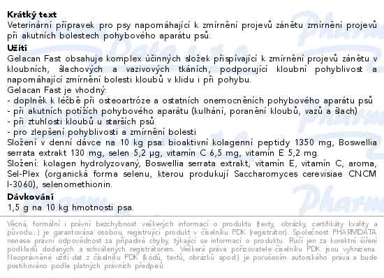 Gelacan Fast 500g - popis
