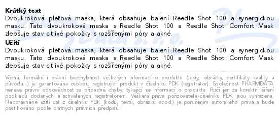 VT Reedle Shot 100 zpevňující maska 1.5g+25g - popis