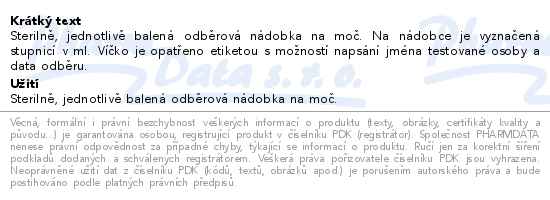 Nádoba na moč sterilní 120ml Steriwund - popis