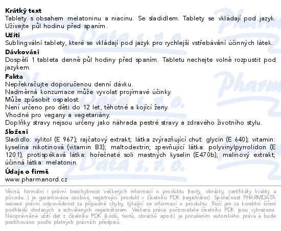 Pharma Nord Bioaktivní Melatonin Complex 60 tablet - popis