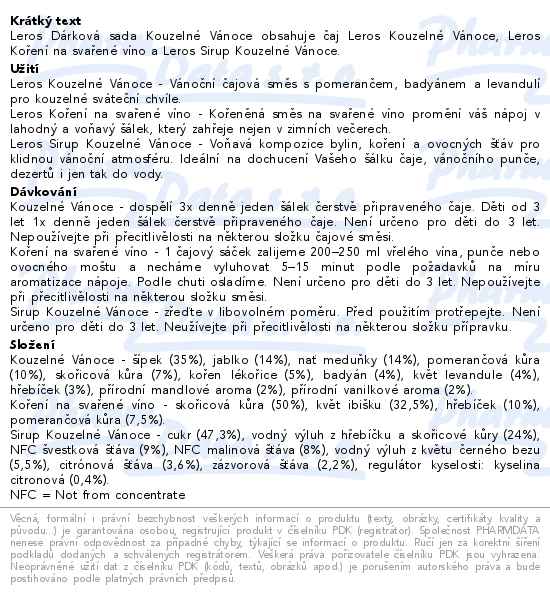 Leros Dárková sada kouzelné Vánoce - popis