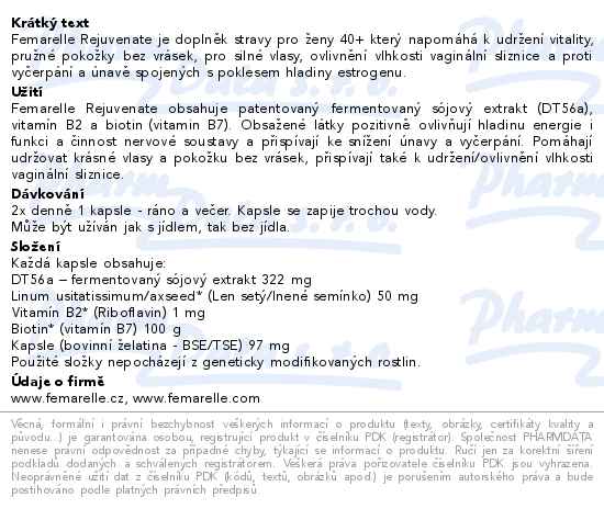 Femarelle Rejuvenate 40+ 56 kapslí - popis