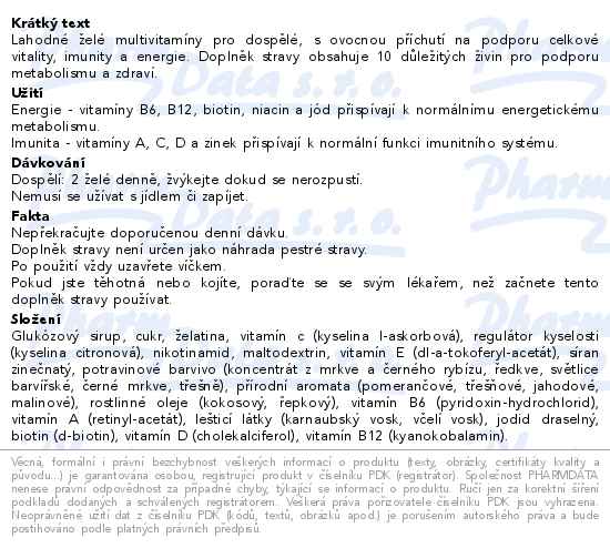 Centrum MultiGummies pro dospělé želé 60ks - popis