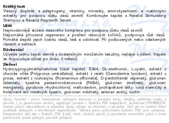 Revalid Hair Complex 30 kapslí - popis