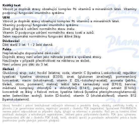 Vibovit Toys želé bonbóny multivitamín 50ks - popis