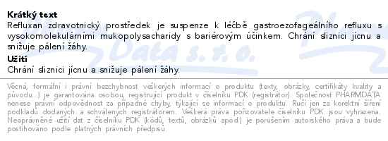 Refluxan 20x15ml Galenika - popis
