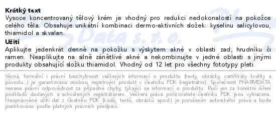 Eucerin DermoPure Clinical tělový krém 200ml - popis