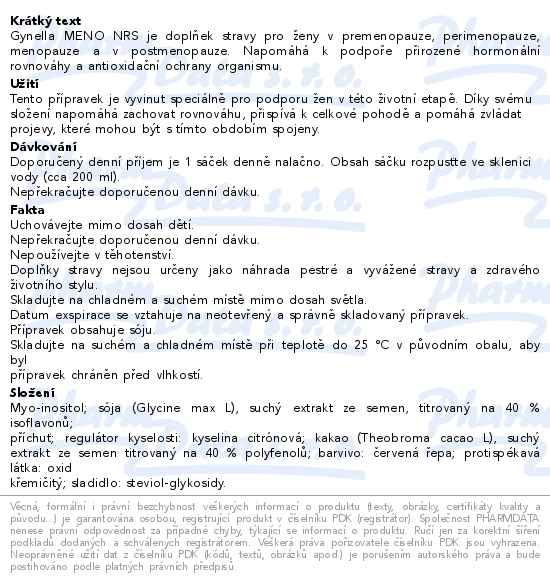 Gynella Meno NRS 30 sáčků - popis
