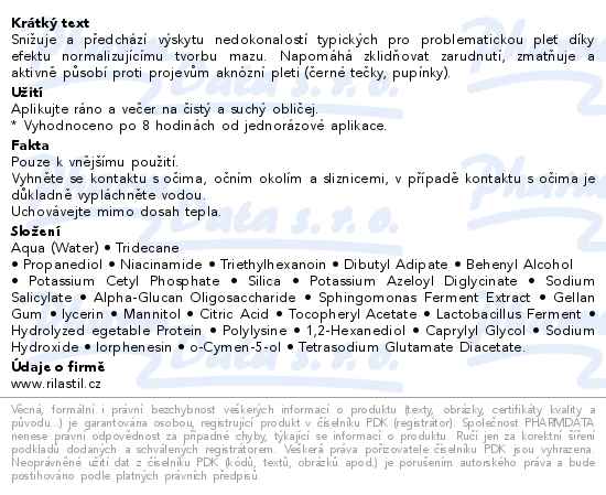 Rilastil Acnestil Attiva pleťový krém new 40ml - popis