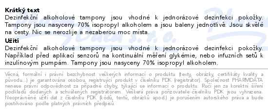 Verifine alkoholové tampóny nesterilní 60x30mm 100ks - popis