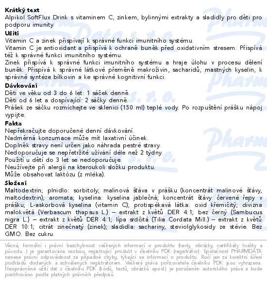 Alpikol SoftFlux Drink for kids sáčky 10x5g - popis