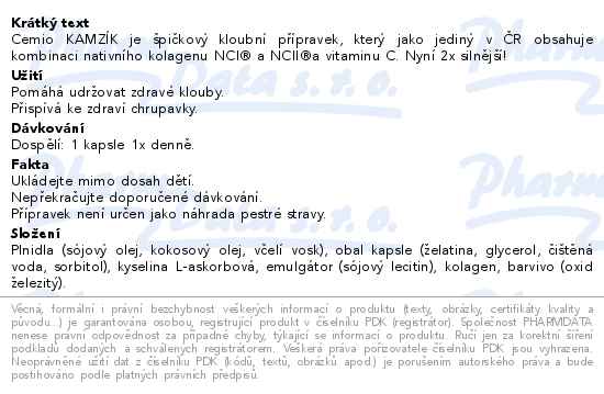 Cemio Kamzík 365 kapslí XXL - popis