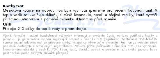 Weleda baby Měsíčková koupel na dobrou noc 200 ml - popis