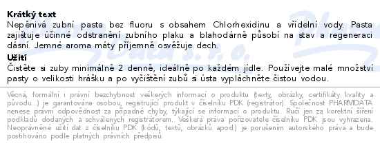 Carlotherm Plus nepěnivá zubní pasta 120g - popis