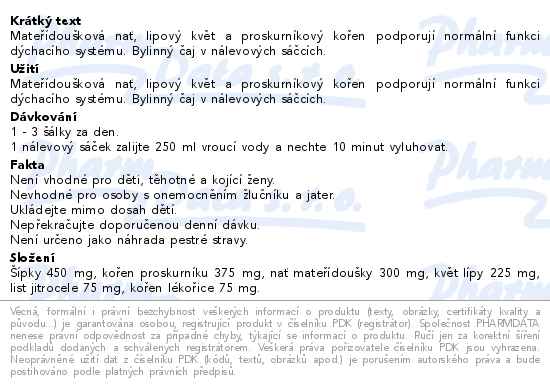 Herbofit Průduškový čaj 20x1.5g - popis