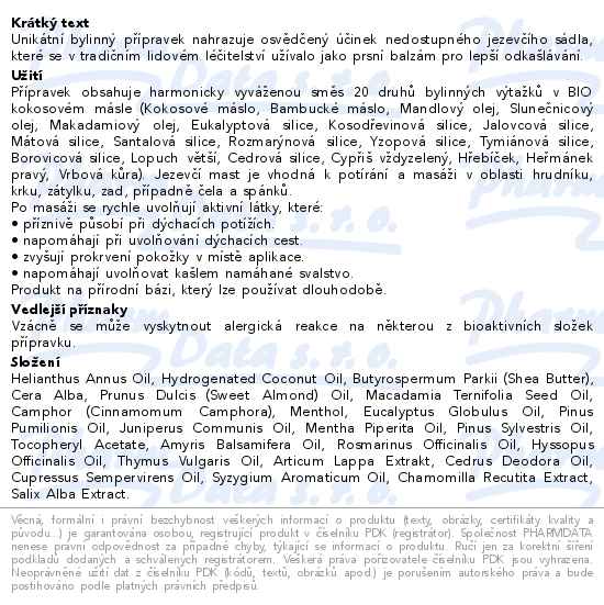 SwissMedicus Jezevčí mast 50ml - popis