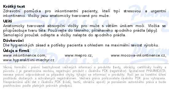 iD Discreet for Men Level 3 Super absorpční vložky 14ks - popis