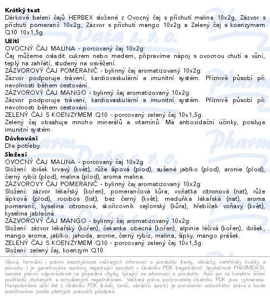 Herbex  Lahodná čajová kolekce 40 sáčků - popis