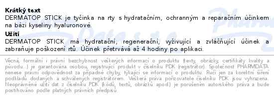 Dermatop stick 3ml - popis