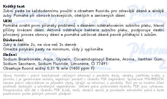 Parodontax Aktivní obnova dásní Fresh Mint zubní pasta 75ml - popis