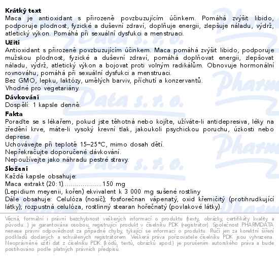 Jamieson Maca 3000mg 60 kapslí - popis