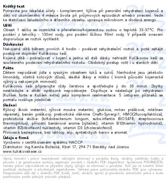 Kulíškova kaše 10x9g - popis