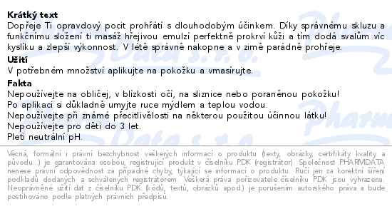 Emspoma Sport hřejivá emulze 200ml - popis