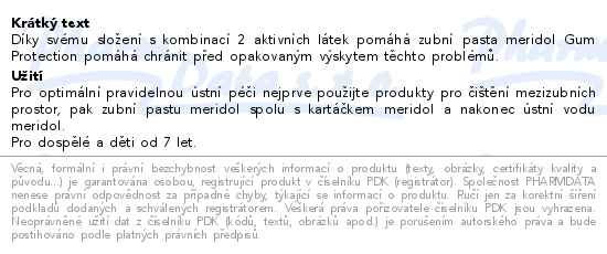 Meridol Gum Protection zubní pasta 2x75ml - popis