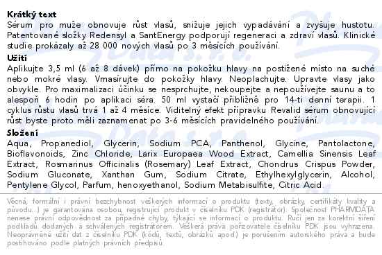 Revalid Regrowth Serum Men 50ml - popis
